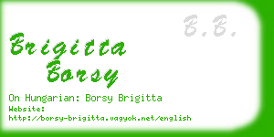 brigitta borsy business card